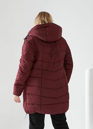 Женское зимнее пальто плащевка на синтепоне 250 размеры батал10 фото