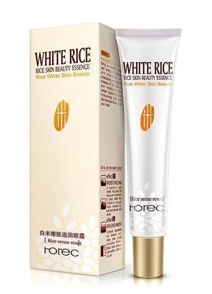 Крем для повік rorec white rice з білим рисом 20g, крем для очей