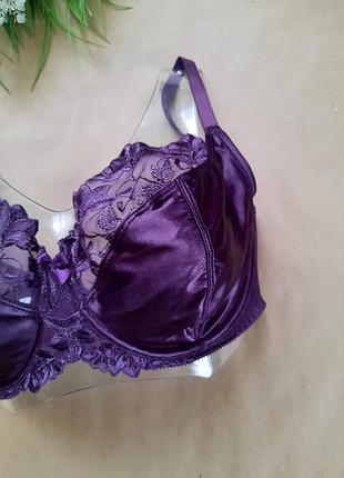 Eu 90d шикарный атласный бюстгальтер на большую грудь лиф лифчик бюст №2212 фото