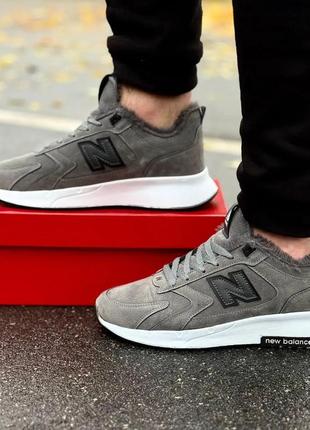 New balance мех/полоские зимние кроссовки/человечи зимние кроссовки4 фото