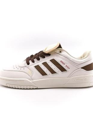 Adidas drop step low white brown1 фото