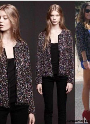 Куртка zara в пайєтках