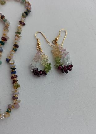 Серьги, натуральный камень