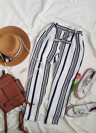 Отличные бриджи в полоску от new look на высокой посадке