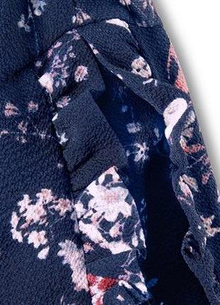 Цветочная блуза с рюшами от tchibo германия (42, 44,46,48 евро)4 фото