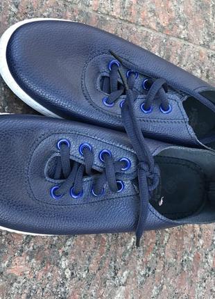 Кеди сині, темно сині кросівки на шнурку білі кеди4 фото