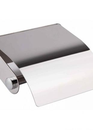 Держатель для туалетной бумаги металлический серебристый3 фото