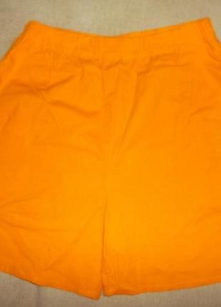 Шорты оранжевые с карманами хлопок  укороченные р. xxl - stinna распродажа1 фото