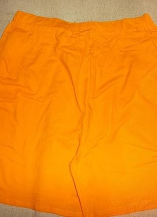 Шорты оранжевые с карманами хлопок  укороченные р. xxl - stinna распродажа3 фото