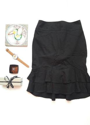 Черная эффектная элегантная юбка миди redhering2 фото