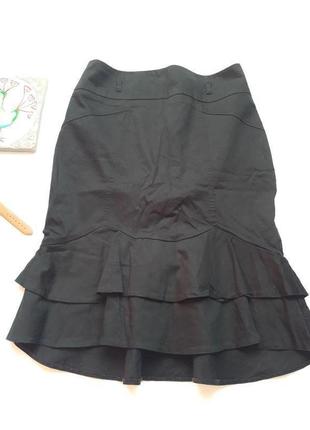 Черная эффектная элегантная юбка миди redhering3 фото