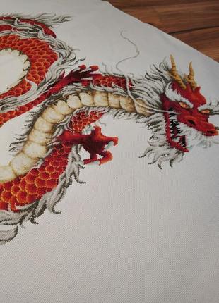 Вышитая картина китайский дракон доме ручная вышивка крестом 70*903 фото