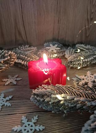 Свічки парафінові різдвяні прикраси декор4 фото