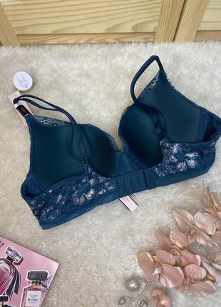 Бюстгальтер push up victoria's secret 36c 80c мереживний з шиммером body by victoria вікторія сікрет2 фото