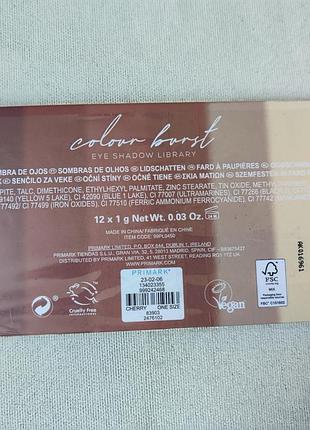 Набор теней для век в 12 цветах color burst ps