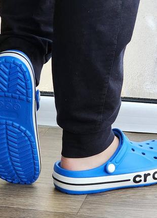 Женские кроксы голубые тапочки crocs6 фото