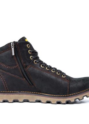 Мужские зимние кожаные ботинки caterpillar4 фото
