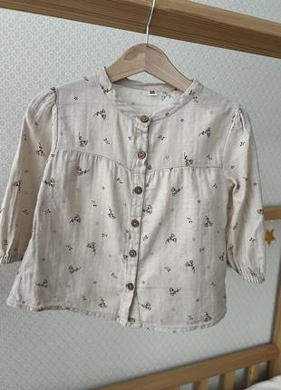 Блузка сорочка 86 см1 фото
