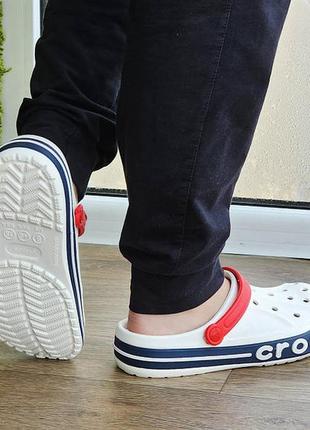 Крокси білі капці croc$ шльопанці чоловічі жіночі5 фото