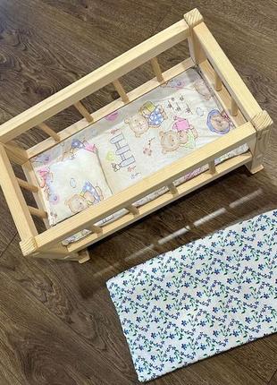 Продам лялькове дерев'яне ліжечко люльку для бебіборну та інших ляльок