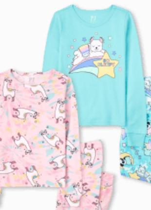 Трикотажная пижама для девочки 152-158 см, 12-13 лет лама