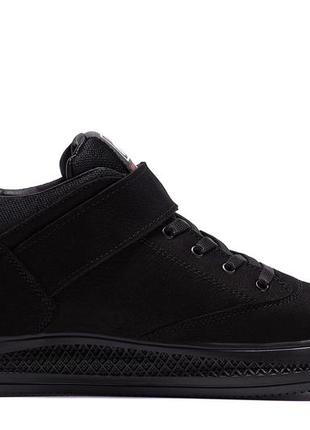 Чоловічі зимові черевики fila black3 фото