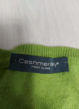 Cashmere italy, шикарный зеленый джемпер, в составе кашемир и шелк 💚3 фото