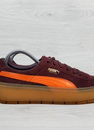 Замшеві жіночі кросівки на платформі puma suede оригінал, розмір 40.5 - 41