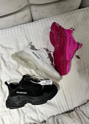 Triple s clear balenciaga кроссовки