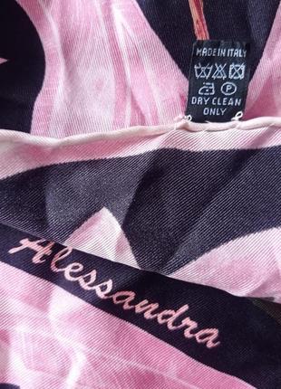 Снизи! шелковый платок с цветочным принтом, италия4 фото