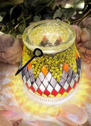 Мозаика. набор сделай сам. подсвечник набор №18 лотос