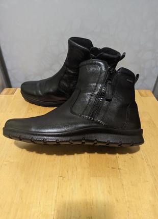 Ecco gore-tex - кожаные водонепроницаемые ботинки сапожки3 фото