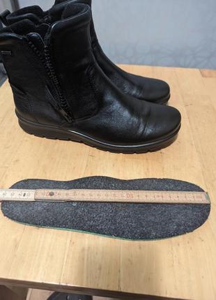 Ecco gore-tex - кожаные водонепроницаемые ботинки сапожки6 фото
