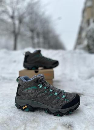 Оригинальные треккинговые зимние ботинки merrell moab 3 mid горизонтальноx j500236