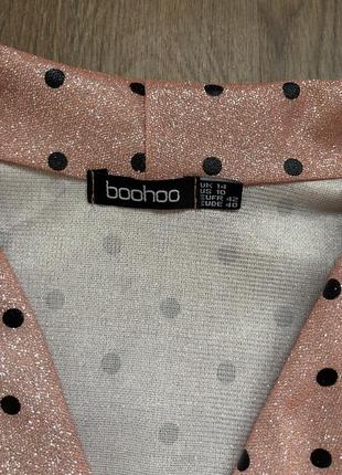 Блискуча сукня boohoo на запах святкова  l -м7 фото