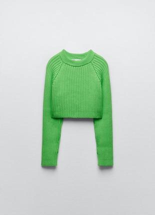 Zara укорочений теплий светр4 фото