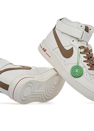 Демисезон мужские кроссовки nike air force 1 mid yohood rice white мех3 фото