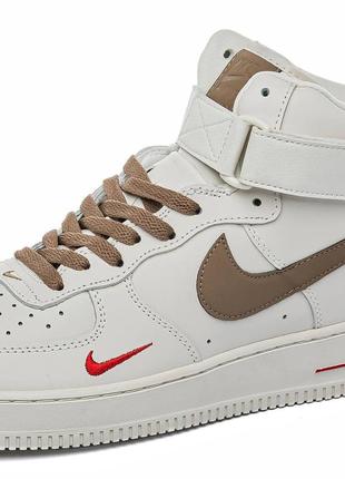 Демисезон мужские кроссовки nike air force 1 mid yohood rice white мех7 фото