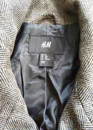 Бренд h&m оригінальне чоловіче пальто піджак з воротником стійка7 фото