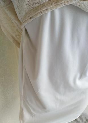 Гипюровое кружевное платье р. 42 цвета айвори4 фото