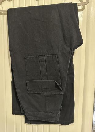 Черные брюки карго джинсы с карманами missyempire10 фото