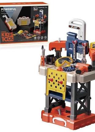 Ігровий набір інструментів bambi 78 деталей, столик-валіза, 8802