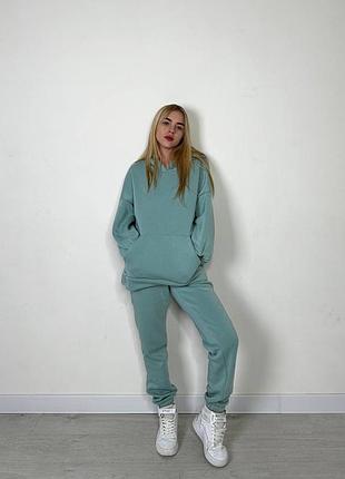 Спортивный костюм оверсайз из теплой трехнитки ka-109