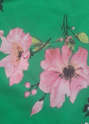 Яркая зеленая блуза майка в цветы f&amp;f5 фото