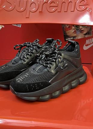 Жіночі кросівки versace chain reaction black оригінал