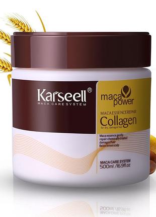 Кондиционирующая маска-эссенция для глубокого восстановления волос с аргановым маслом karseell original 500 мл1 фото