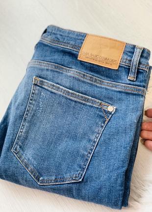 Джинси, штаниз перлинками від zara basic denim6 фото