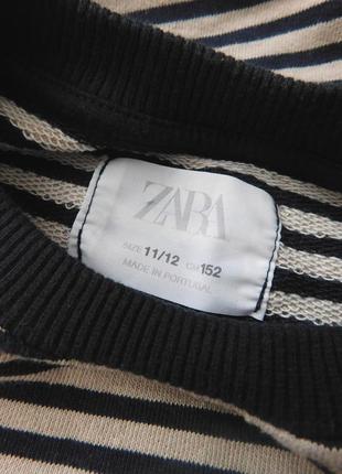 Полосатый свитшот свиткер в контрастную полоску с карманом от zara4 фото