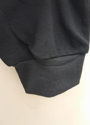Штани спортивні чоловічі чорні манжет на флісі с-5303. розміри: xxxl,4xl,5xl,6xl,7xl.4 фото
