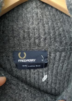 Fred perry мужской вязаный шерстяной шерстяной свитер с высоким горлом воротником кардиган s 46 polo ralph lauren hugo boss uniqlo tommy hilfiger7 фото